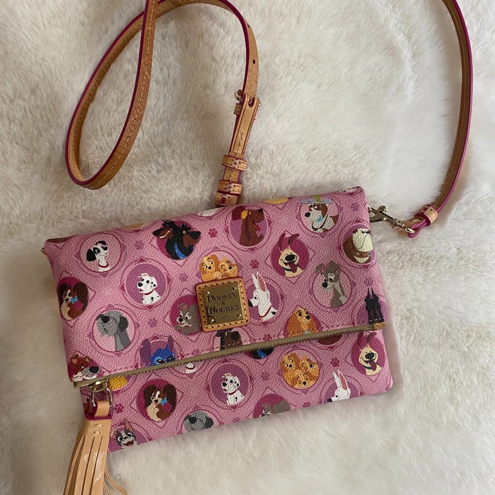Disney Dooney and Bourke Pink Dog Crossbody
